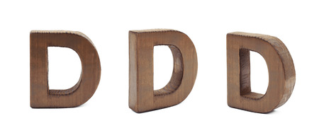 Single sawn wooden letter isolatedの写真素材
