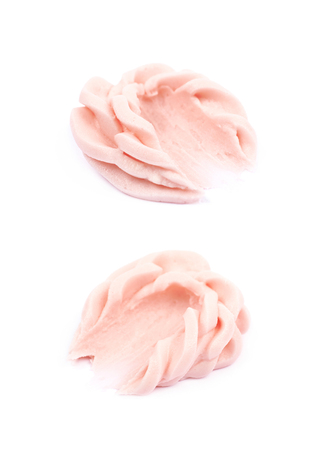 Smeared frosting cream isolatedの写真素材