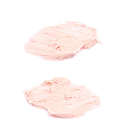 Smeared frosting cream isolatedの写真素材