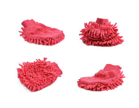 Car washing mitt glove isolatedの写真素材