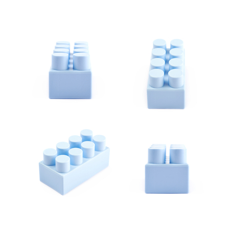 Single toy construction block isolatedの写真素材