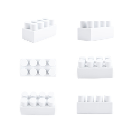Single toy construction block isolatedの写真素材