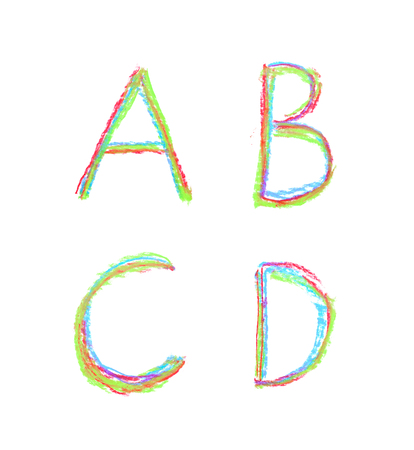 Set of latin letters isolatedの写真素材
