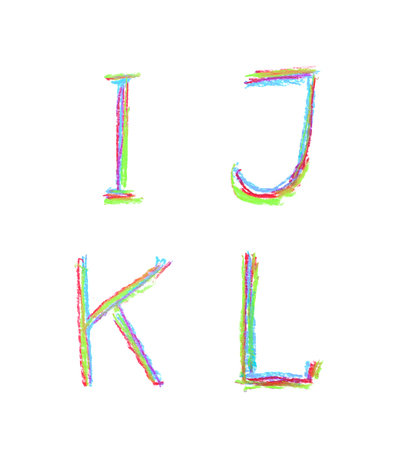 Set of latin letters isolatedの写真素材