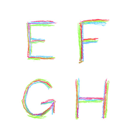 Set of latin letters isolatedの写真素材