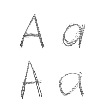 Hand drawn letter set isolatedの写真素材