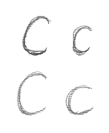 Hand drawn letter set isolatedの写真素材