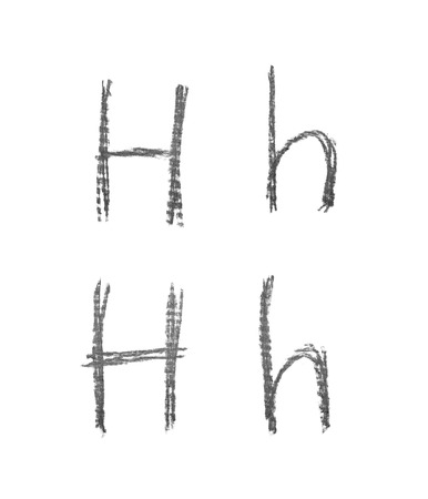 Hand drawn letter set isolatedの写真素材