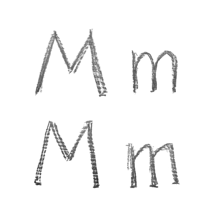 Hand drawn letter set isolatedの写真素材