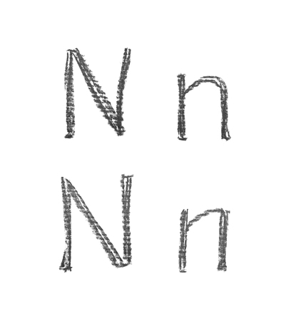 Hand drawn letter set isolatedの写真素材