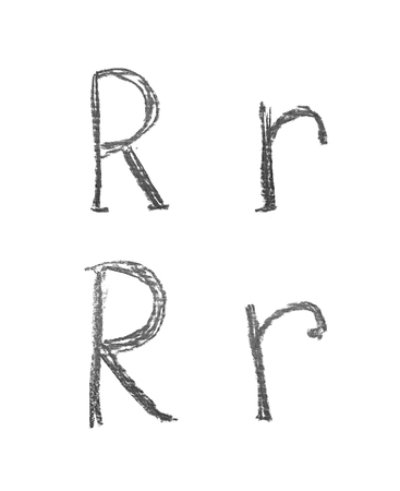 Hand drawn letter set isolatedの写真素材