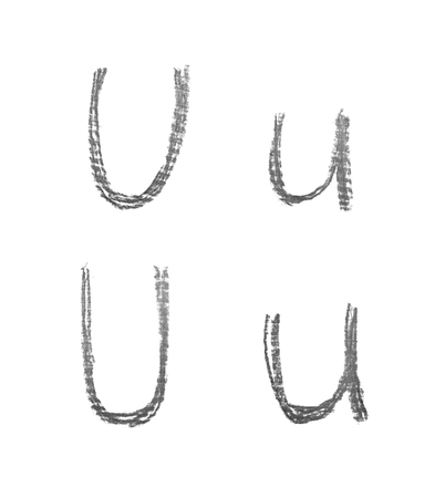 Hand drawn letter set isolatedの写真素材