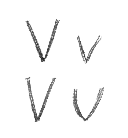 Hand drawn letter set isolatedの写真素材