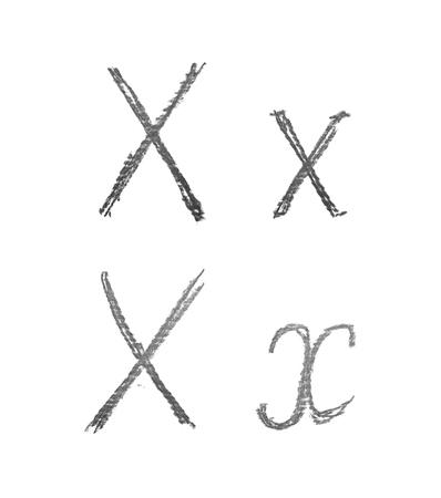 Hand drawn letter set isolatedの写真素材