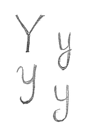 Hand drawn letter set isolatedの写真素材