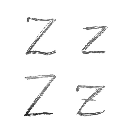 Hand drawn letter set isolatedの写真素材