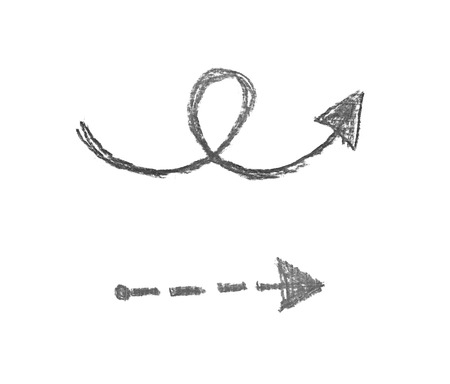 Hand drawn arrow symbol isolatedの写真素材