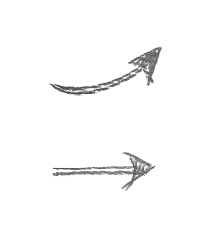 Hand drawn arrow symbol isolatedの写真素材