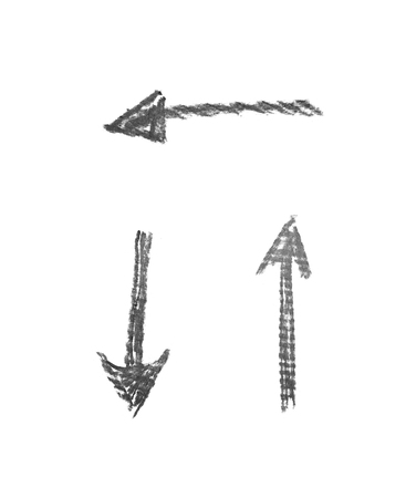 Hand drawn arrow symbol isolatedの写真素材