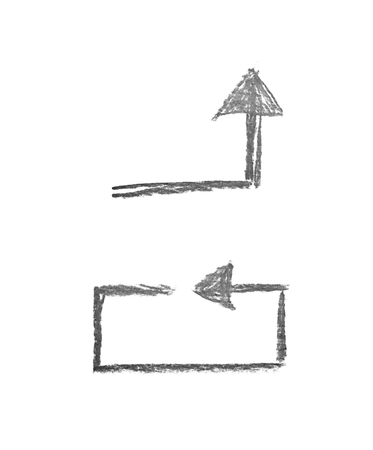 Hand drawn arrow symbol isolatedの写真素材