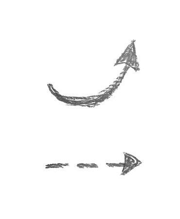 Hand drawn arrow symbol isolatedの写真素材
