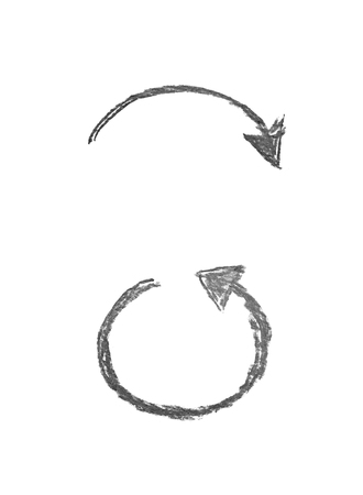 Hand drawn arrow symbol isolatedの写真素材