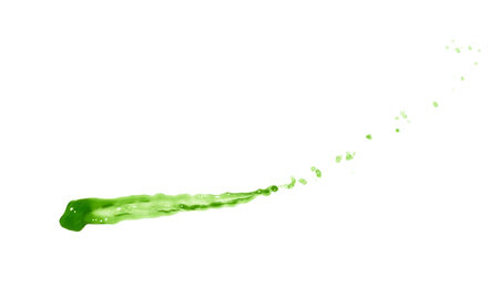 Splash of liquid in motion isolatedの写真素材