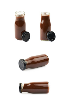 Bottle jar of barbecue sauce isolatedの写真素材