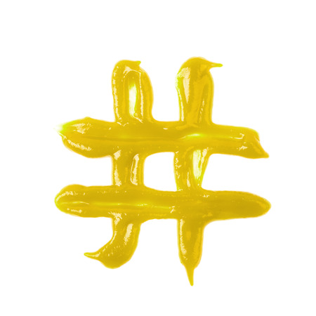 Hash tag number sign isolatedの写真素材