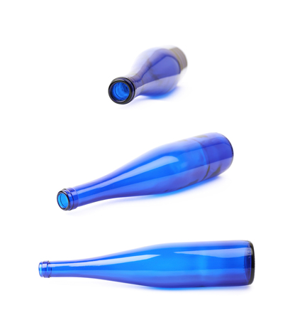 Colored glass bottle isolatedの写真素材