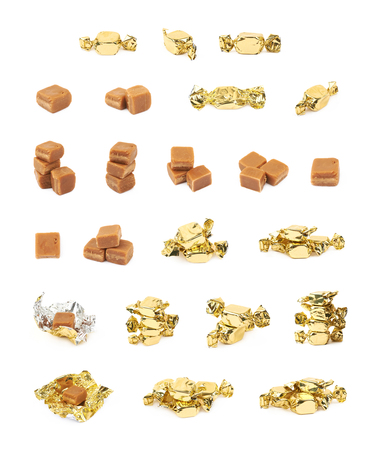 Scottish whisky fudge candy isolatedの写真素材