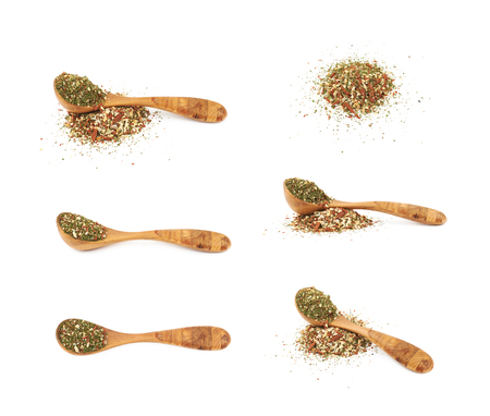 Pile of italian spices isolatedの写真素材