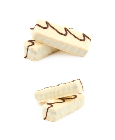 White chocolate cookie isolatedの写真素材
