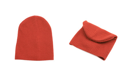 Knit cap hat isolated