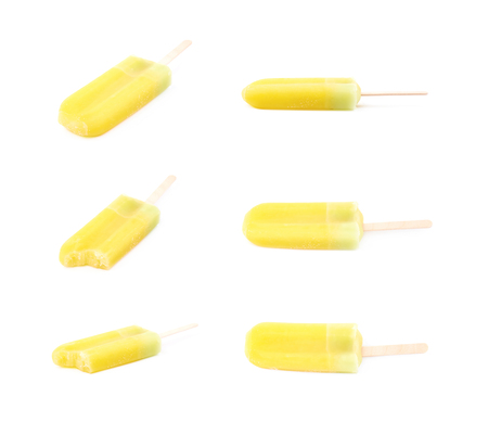 Frozen juice popsicle isolatedの写真素材