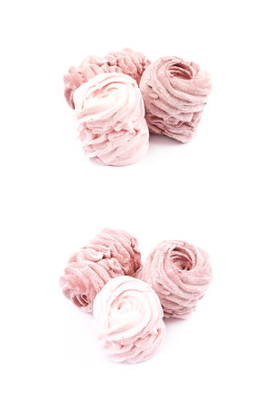 Marshmallow zephyr confection isolatedの写真素材