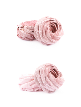 Marshmallow zephyr confection isolatedの写真素材