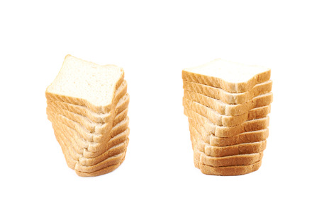 Sliced white bread isolatedの写真素材
