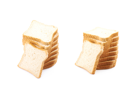 Sliced white bread isolatedの写真素材