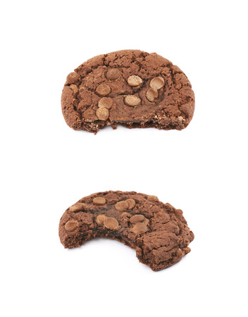 Chocolate chip cookie isolatedの写真素材
