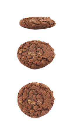 Chocolate chip cookie isolatedの写真素材