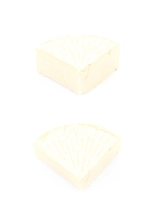 Brie cheese isolatedの写真素材