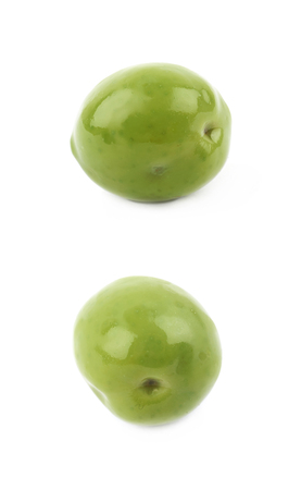 Single olive isolatedの写真素材