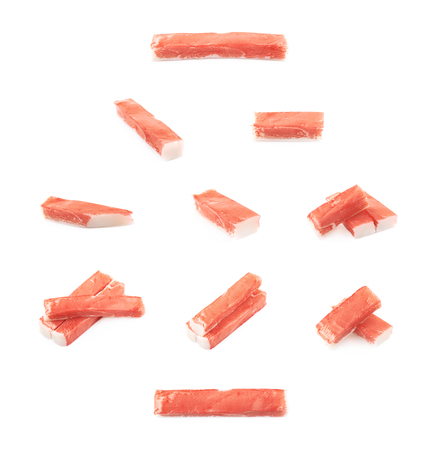 Crab stick composition isolatedの写真素材