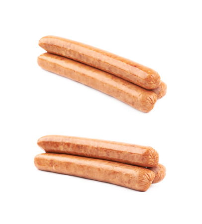 Hot dog sausage composition isolatedの写真素材