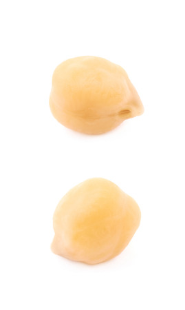 Single cooked chick pea isolatedの写真素材