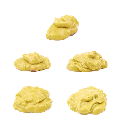 Splash of guacamole sauce isolatedの写真素材