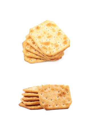 Spiced cracker composition isolatedの写真素材