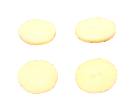 Raw potato composition isolatedの写真素材