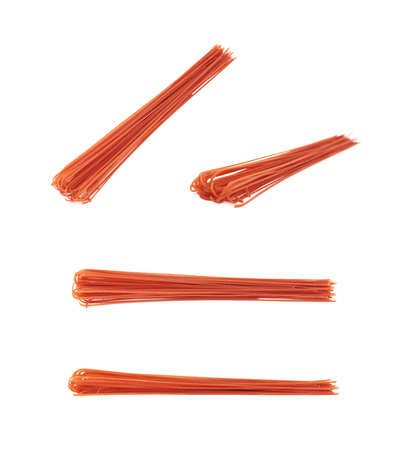 Dry red tomato spaghetti compositionの写真素材